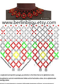 Anleitung: Ukrainische Halskette aus Perlen Slawischen Ethnostyle "Sylanka" Rote Blumen