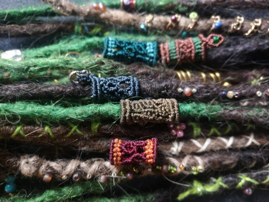 Dreadlock Haarschmuck Makramee Perlen Dreads Perlen Tribal Kopf Rasta Accessorius