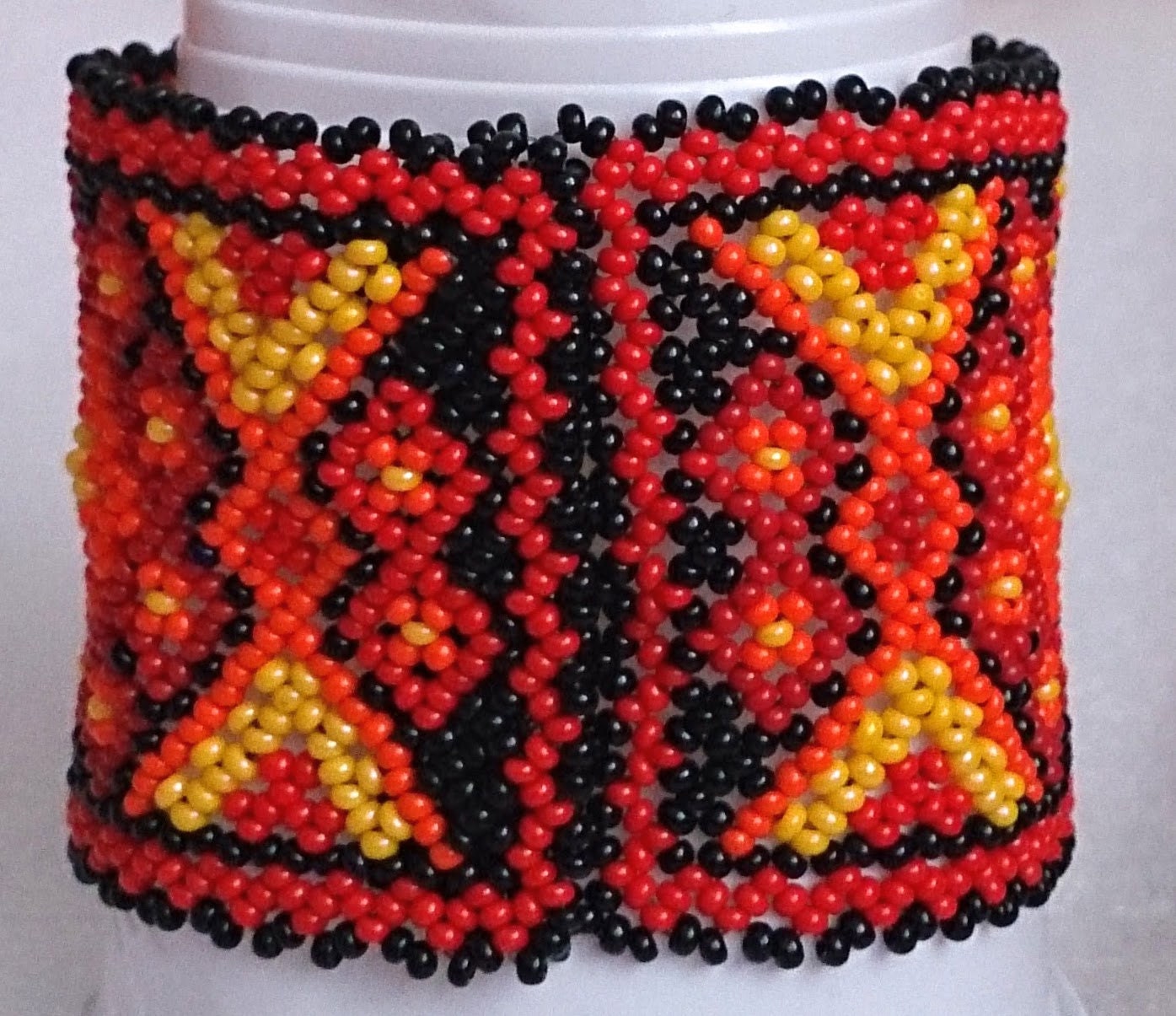 Mexikanischer Perlenarmband rot Ethno Boho Hippie schmuck