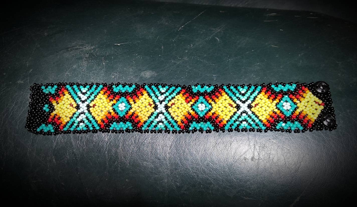 Huichol Perlenarmband Indianer Perlenschmuck Ethno Schmuck Boho Armband unisex