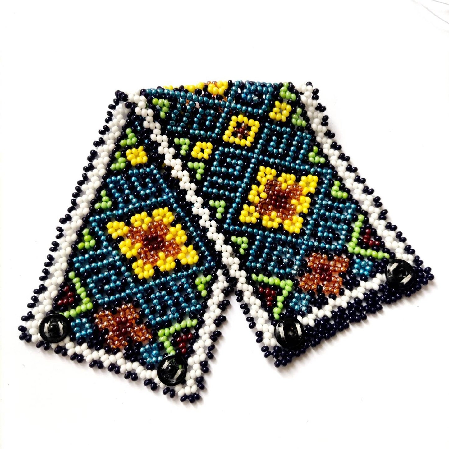 Mexikanisch Huichol Perlenarmband Ethno Native American indianer style Heilige Geometrie