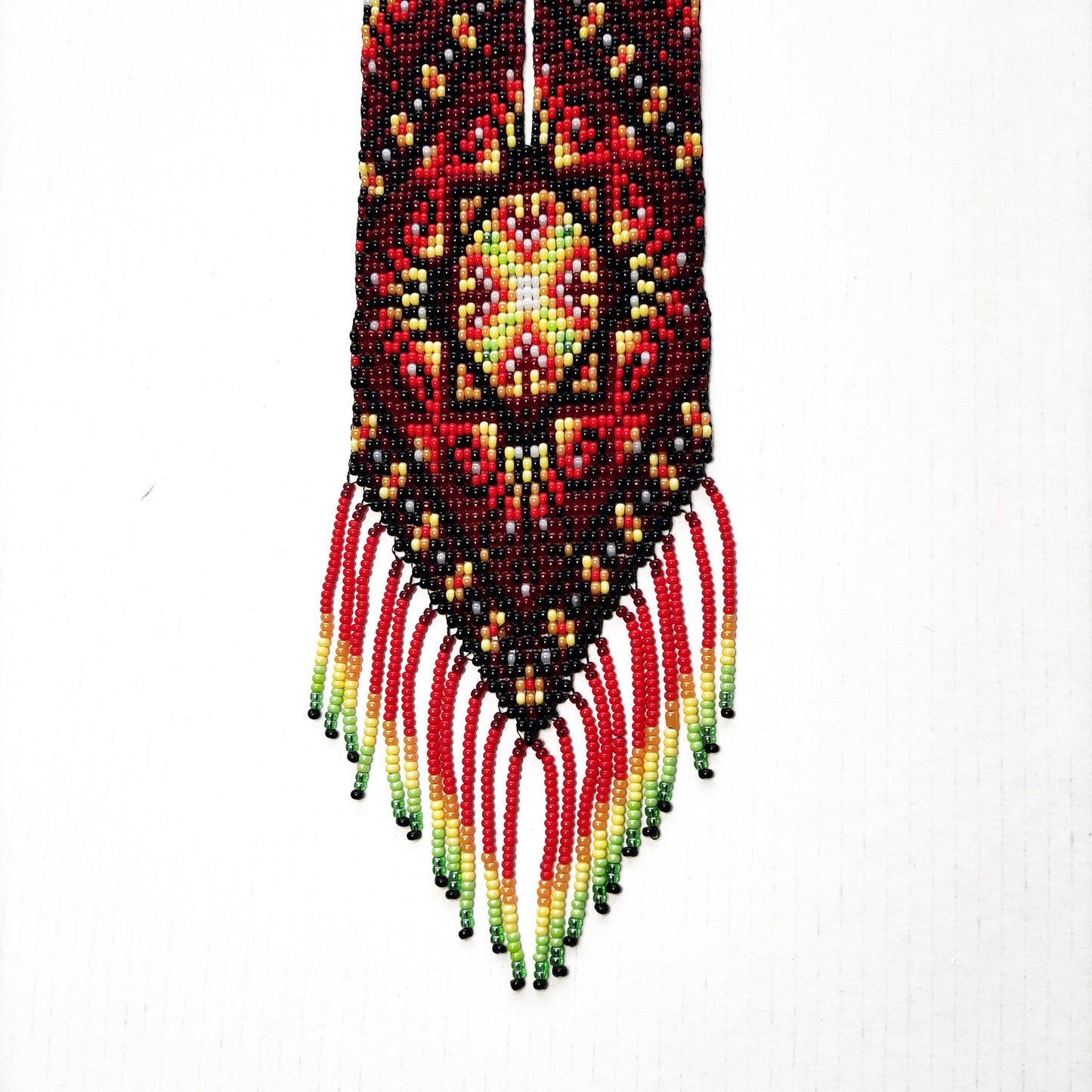 Tribal Halskette Ukrainische Perlenkette Ethno Slavic Schmuck Gerdan Statement mit fransen