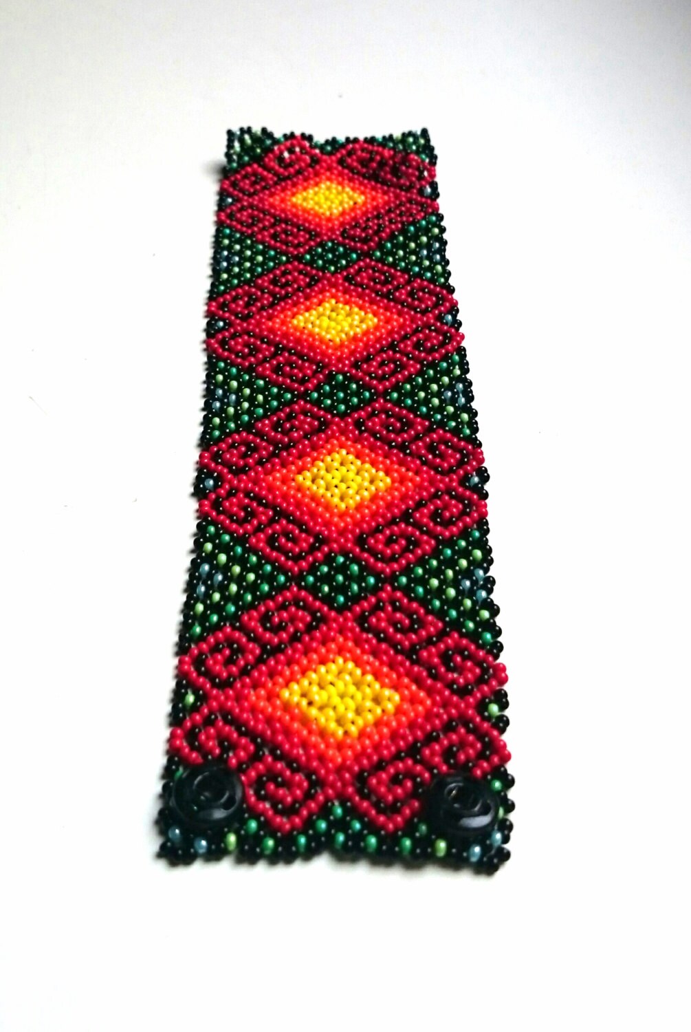 Mexican Huichol style Perlenarmband unisex hippie ethno shipibo heilige Geometrie