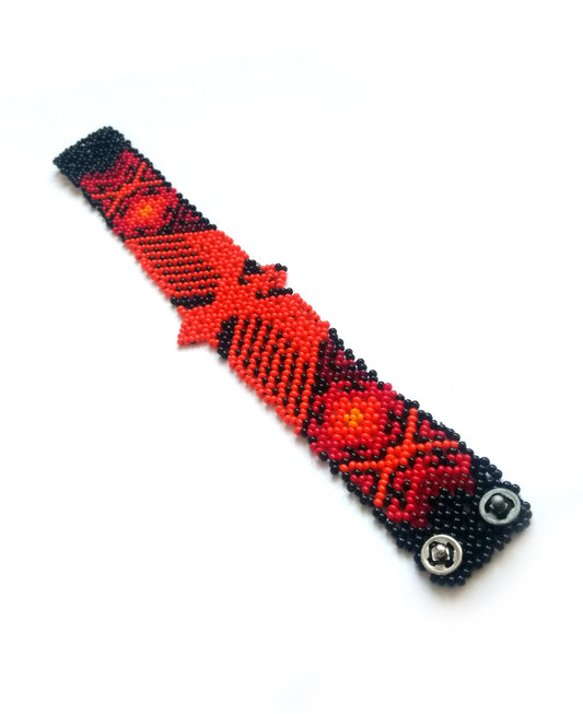 Mexican Huichol Beaded bracelet mit Adler Totem Ethno Manschette Armband für Männer und Frauen