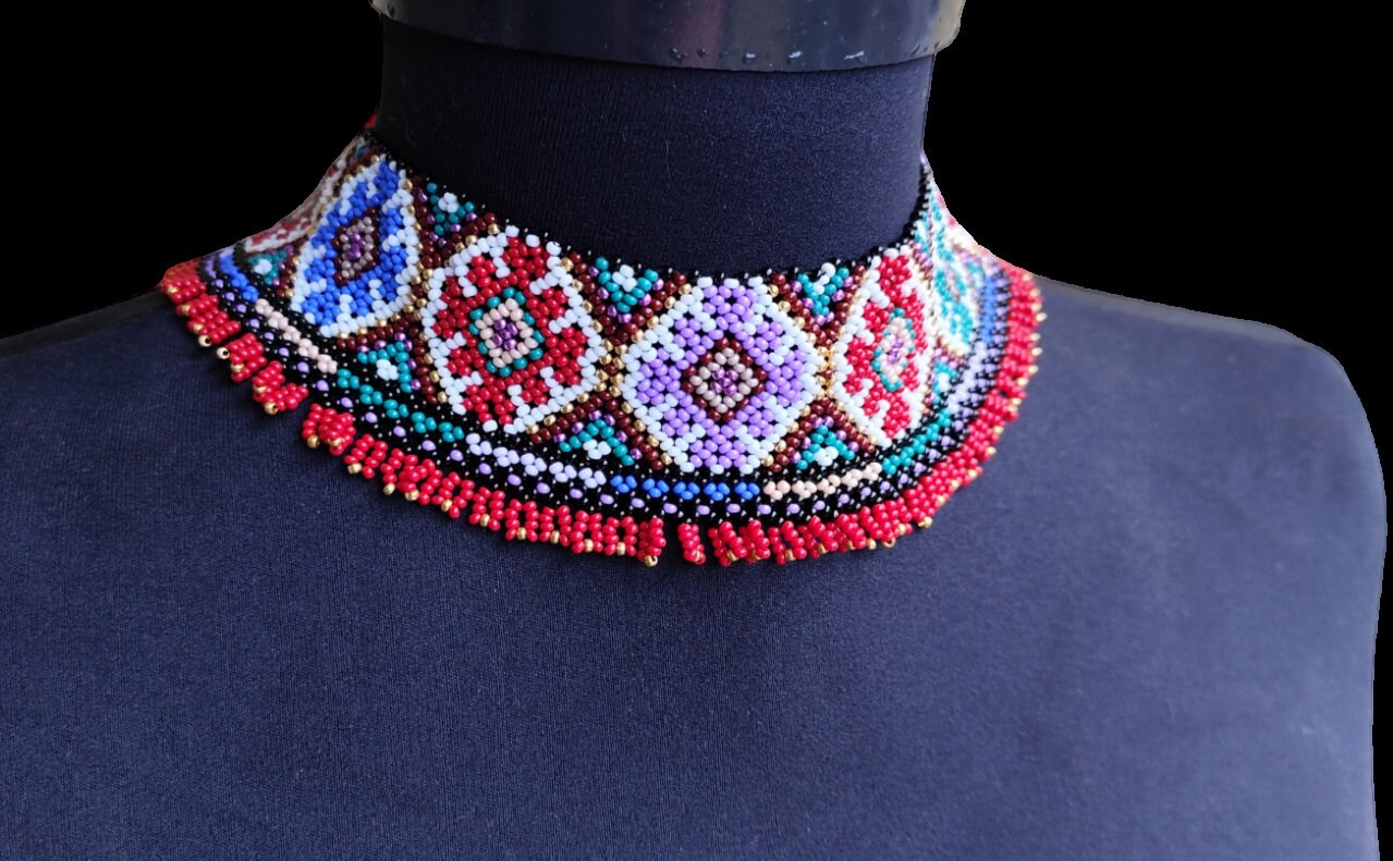 Choker, Ethno Perlenkette, osmanisch, slavisch, mexikanisch