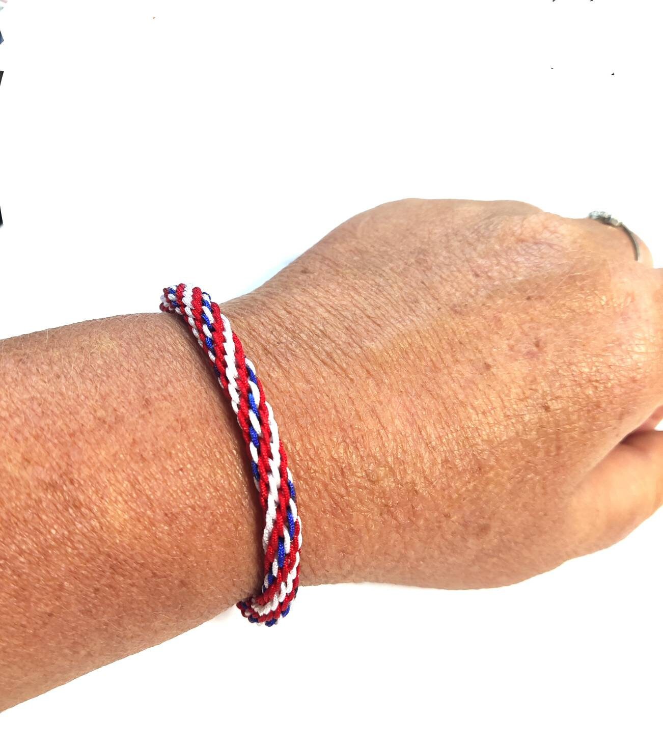 Armband geflochtet, national flaggen patriotische farben, national symbol
