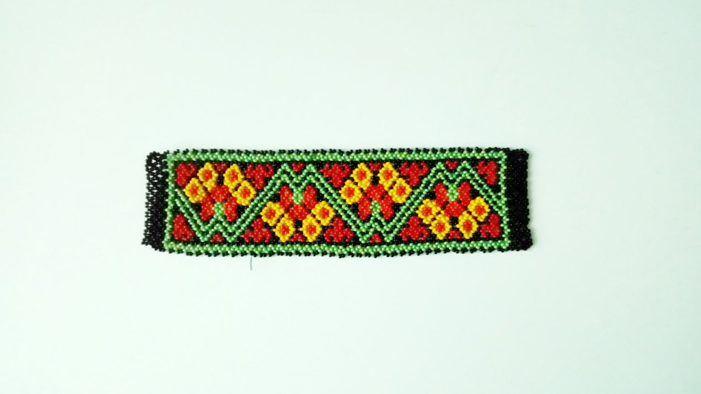 Mexican Huichol Beaded bracelet cuff Indianer Style Boho jewelry