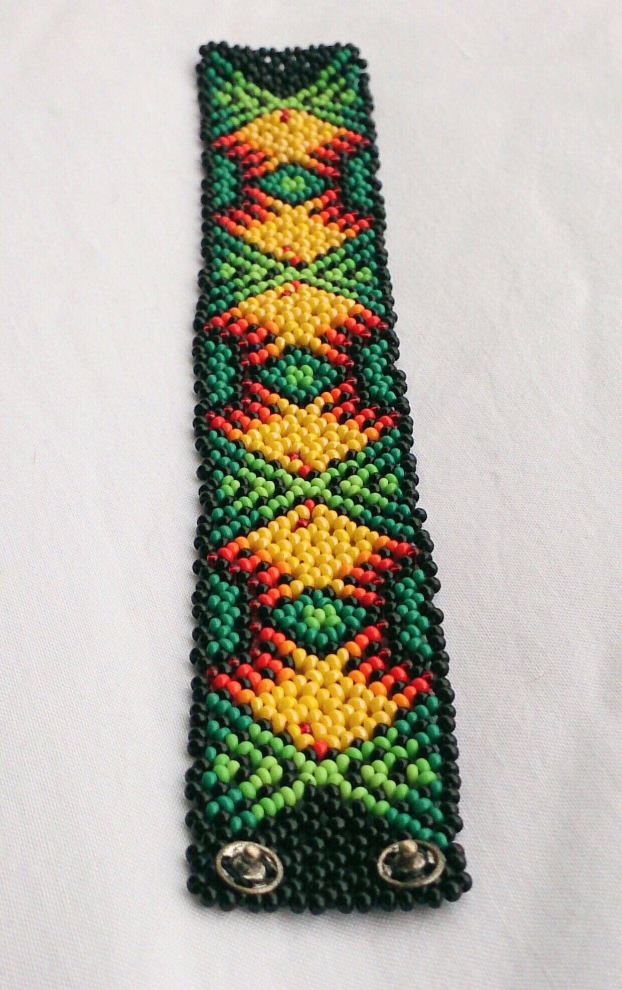 Huichol Perlenarmband Indianer Perlenschmuck Ethno Schmuck Boho Armband unisex