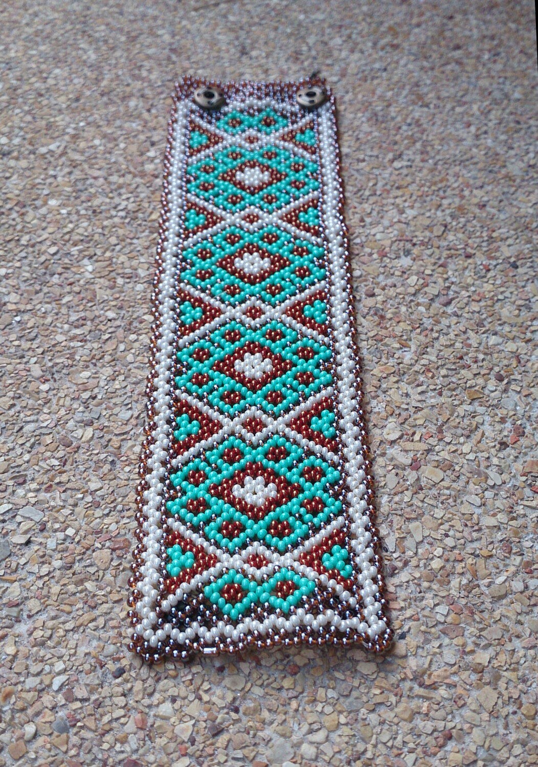 Mexican Huichol Beaded bracelet Manchete  Ethno Unisex Hippie