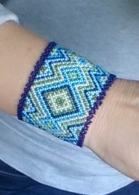 Mexikanischer Perlenarmband Huichol ethno indianer boho hippie
