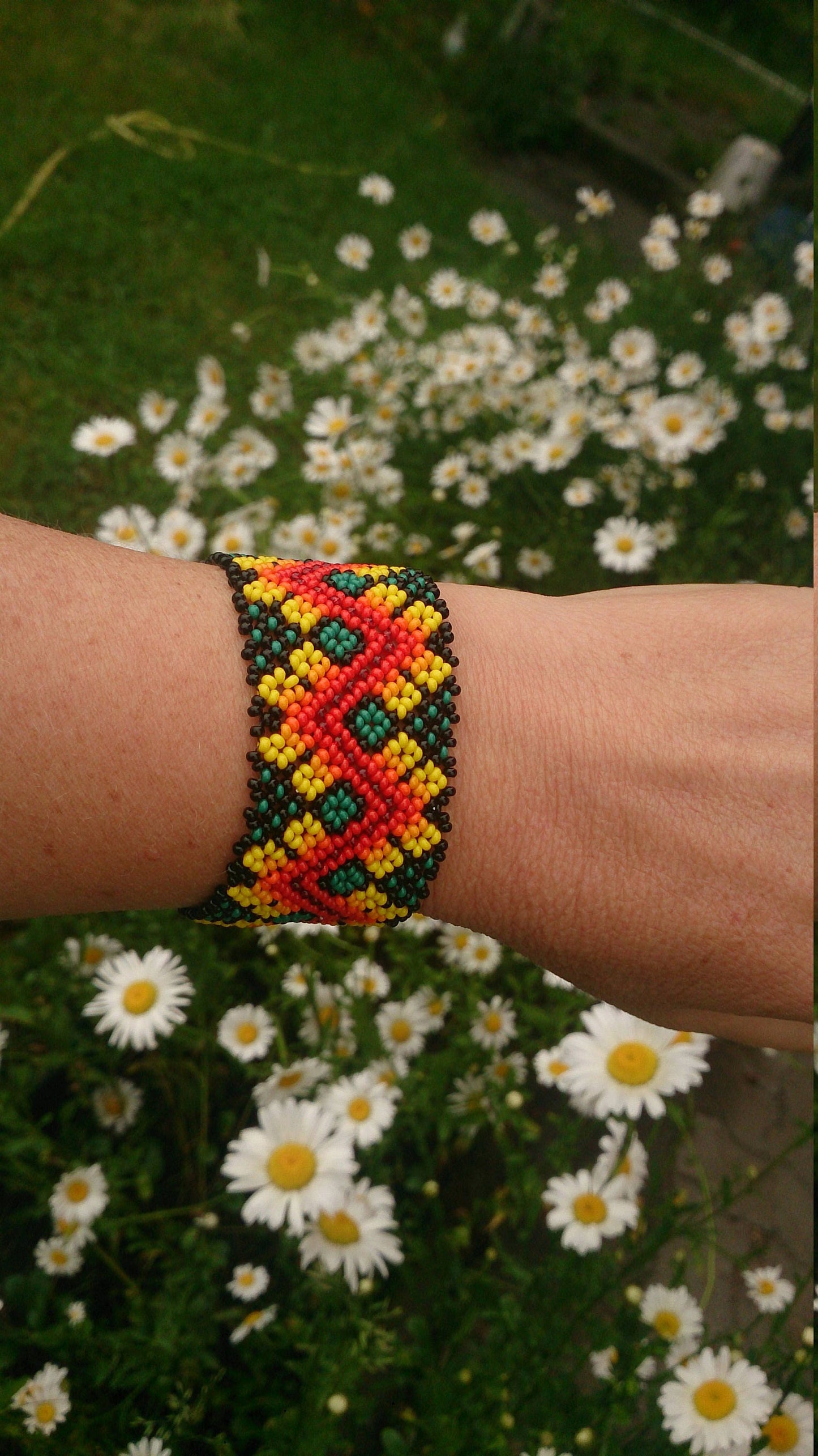Huichol Perlenarmband Indianer Perlenschmuck Ethno Schmuck Boho Armband unisex