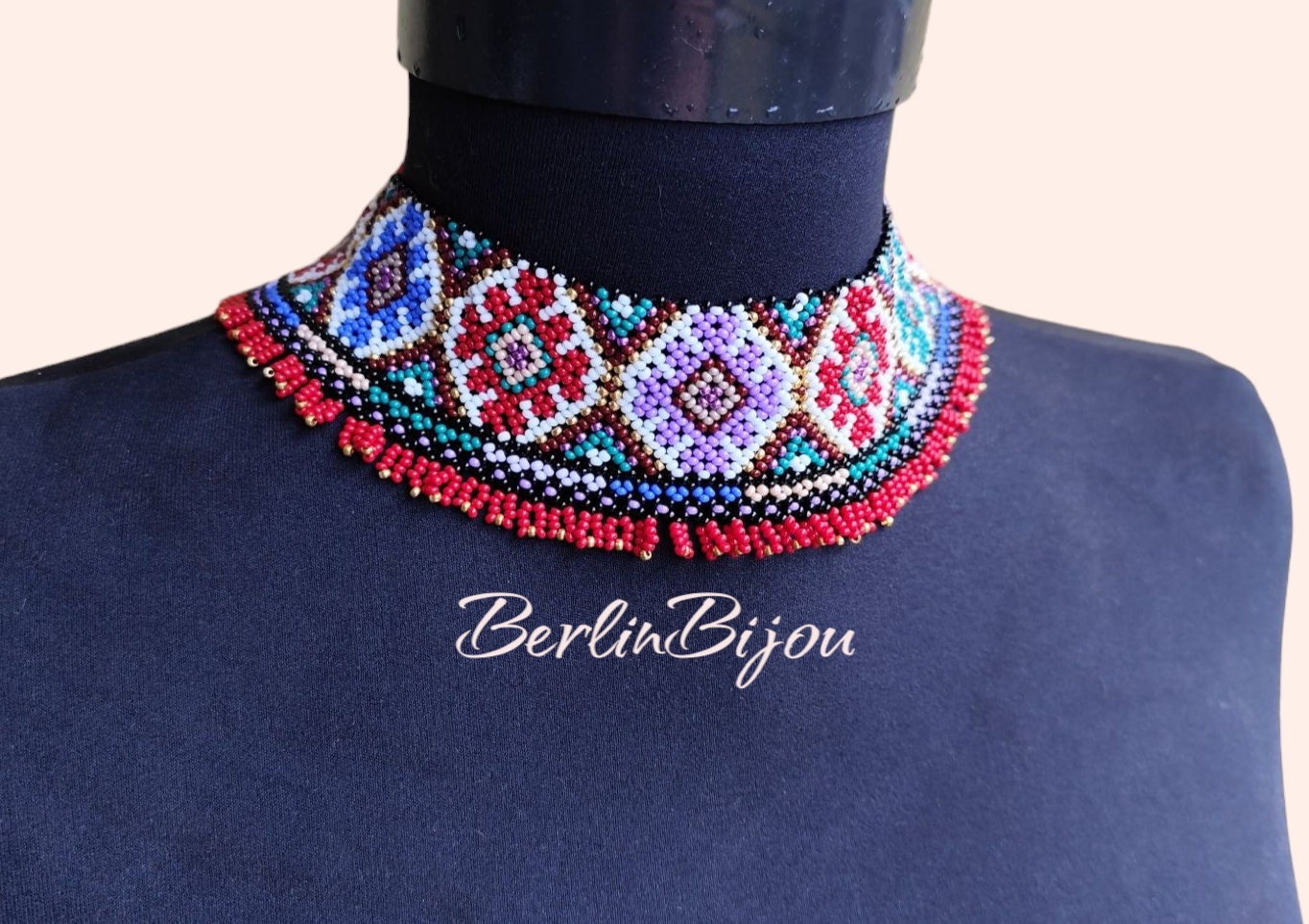 Choker, Ethno Perlenkette, osmanisch, slavisch, mexikanisch