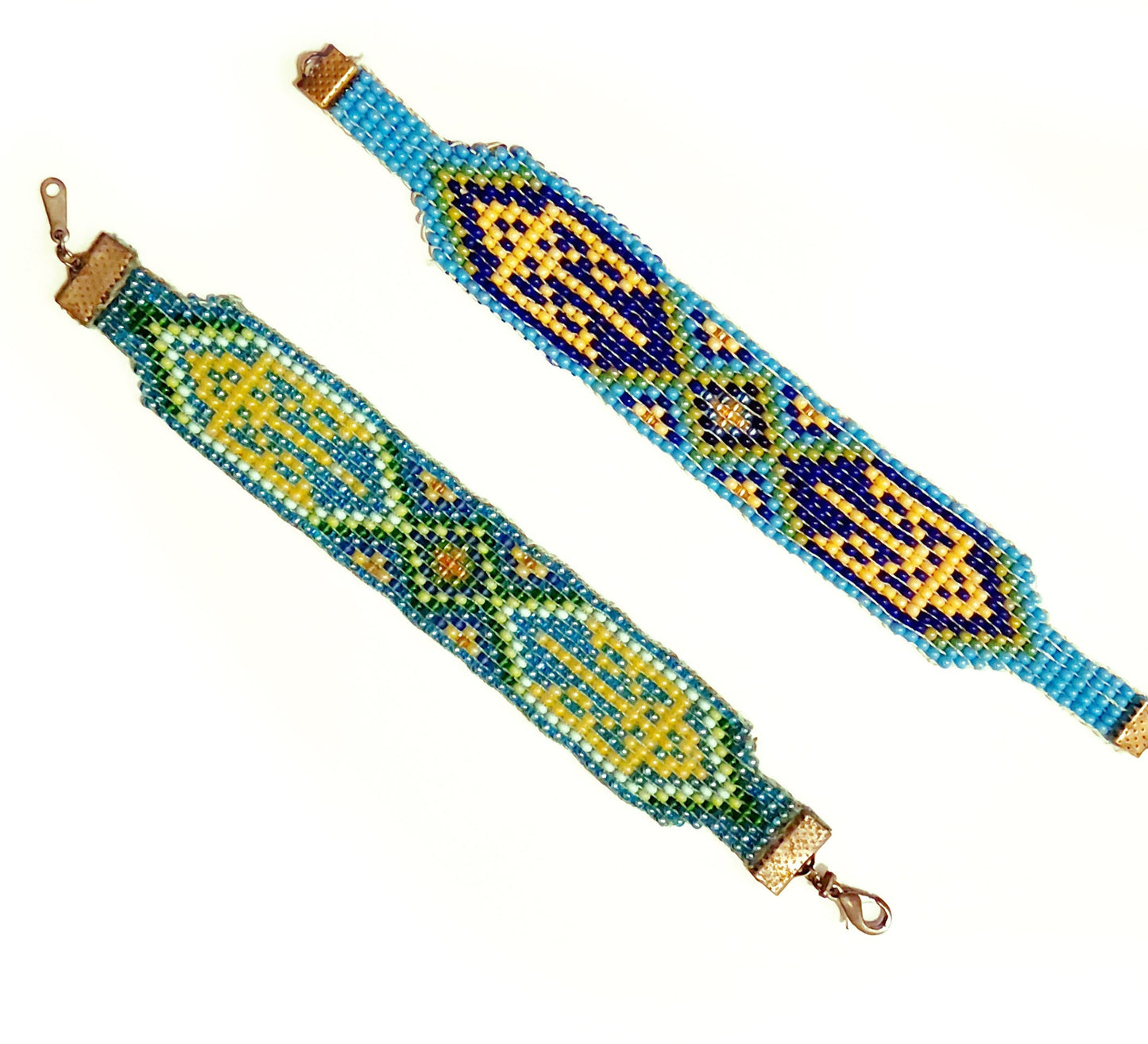 Armband Schema Muster Ukrainisches Wappen Ethno Kreuzstich Weberei Perlenschmuck