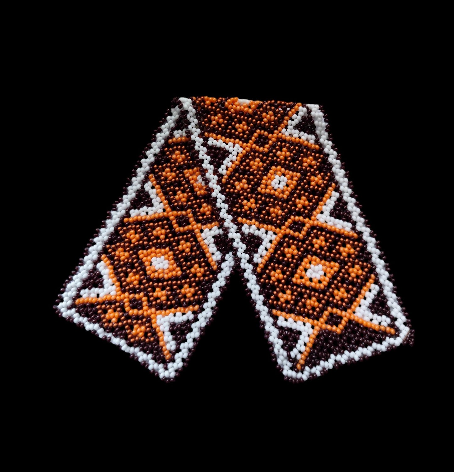 Mexican Huichol Perlenarmband Ethno Boho Hippie style XXL rot