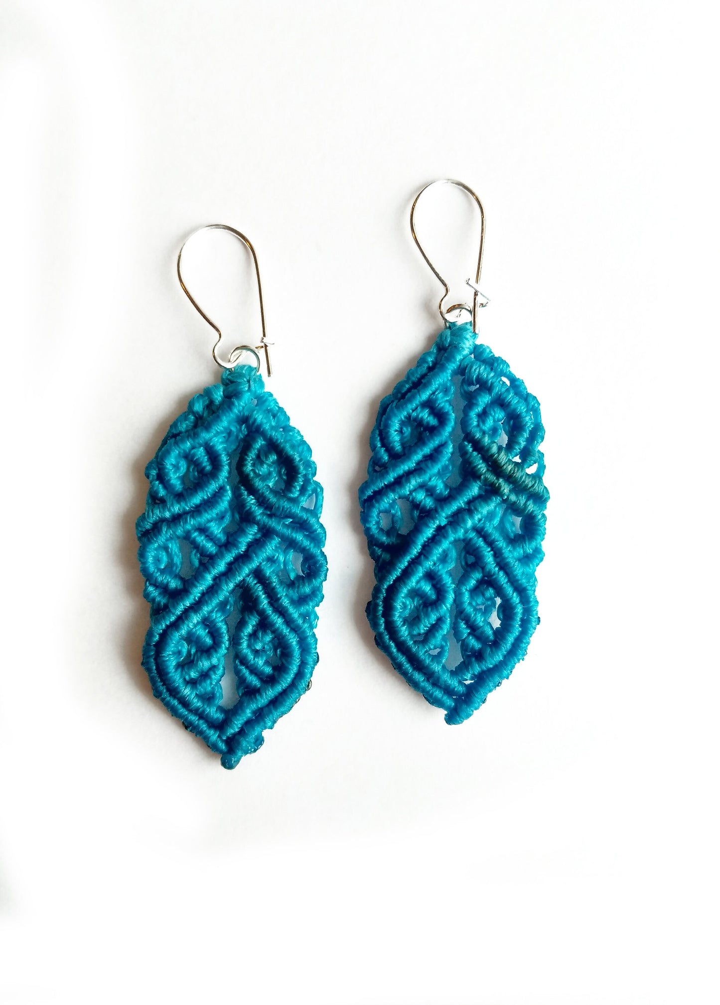 Ohrringe Keltisch makrame boho hippie rot grün blau türkis