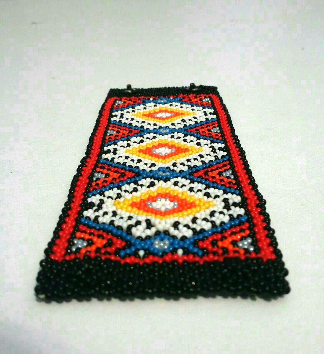 Mexican Huichol Beaded bracelet Ethno native american style jewelry heilige Geometrie