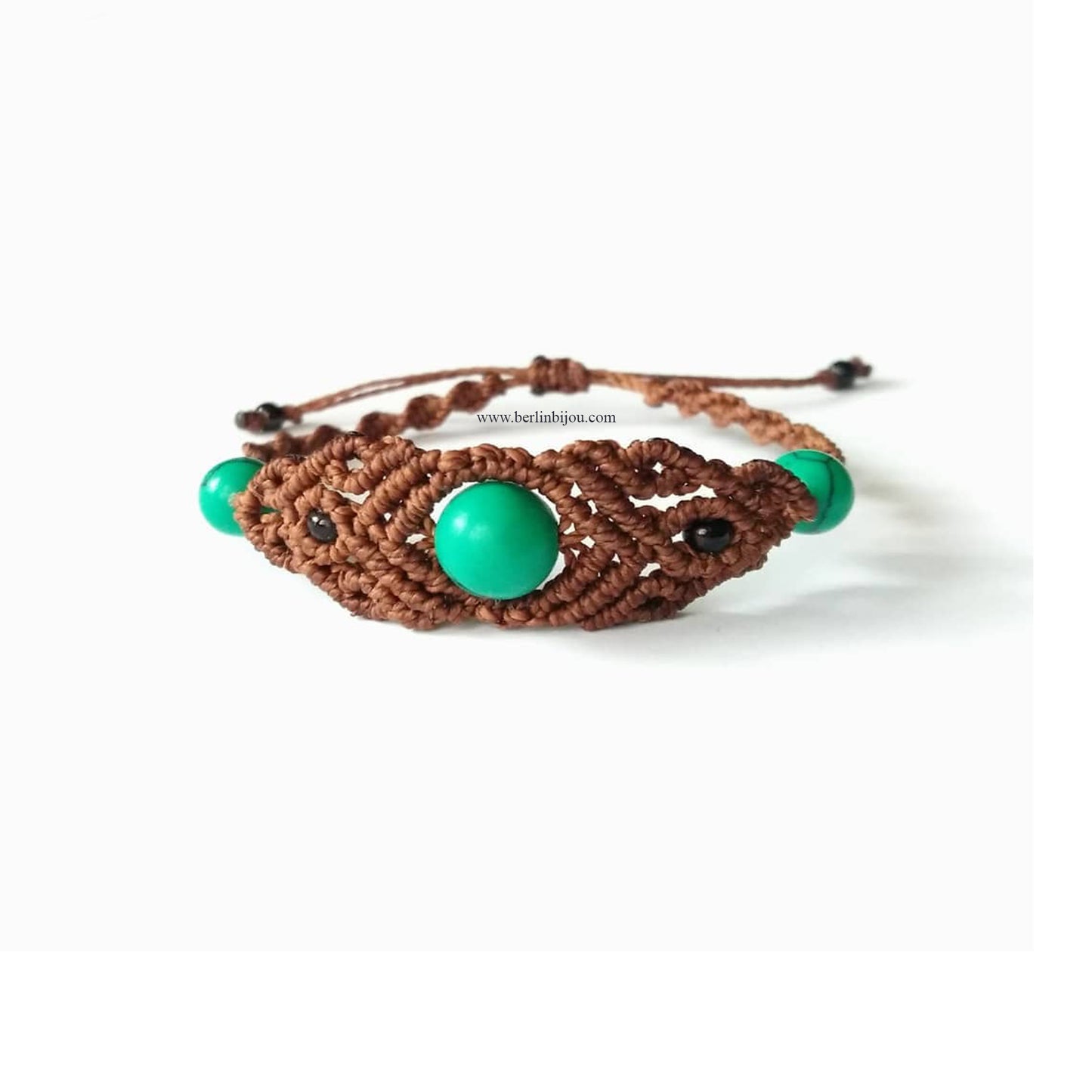 Makrame Boho Armband mit Perlen mit Perlen Große S-XL