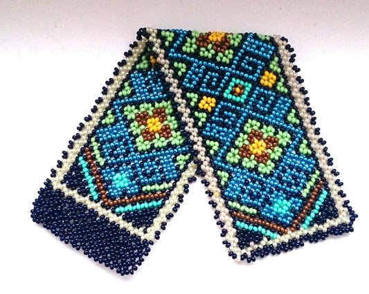 Mexikanisch Huichol Perlenarmband Ethno Native American  indianer style Heilige Geometrie