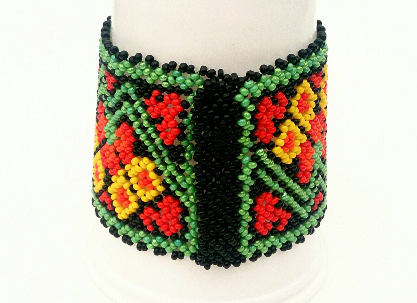 Mexican Huichol Beaded bracelet cuff Indianer Style Boho jewelry