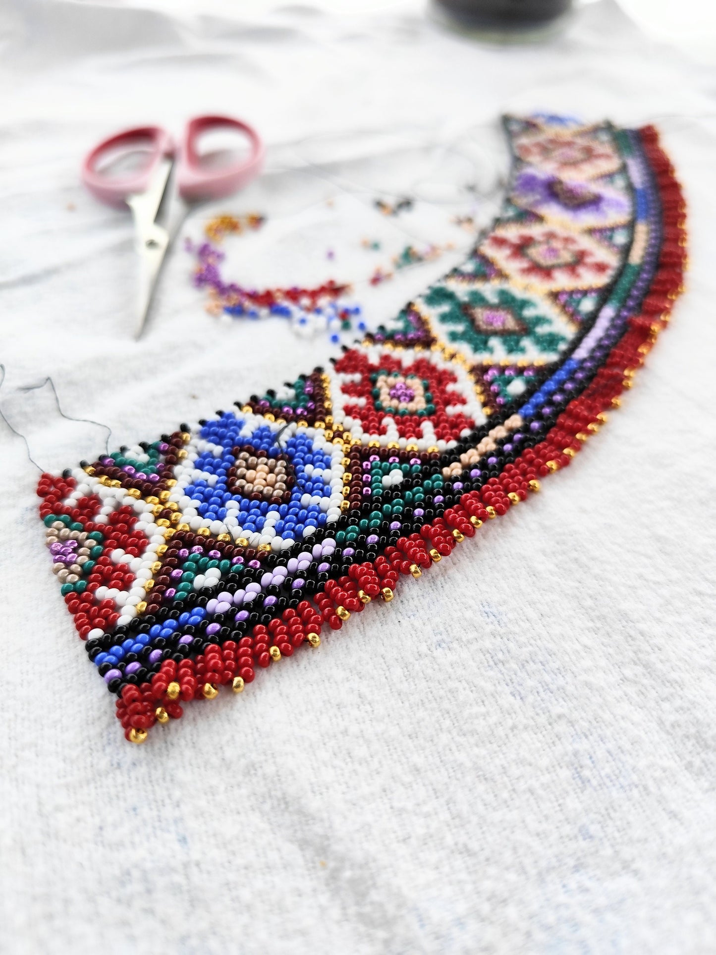 Choker, Ethno Perlenkette, osmanisch, slavisch, mexikanisch