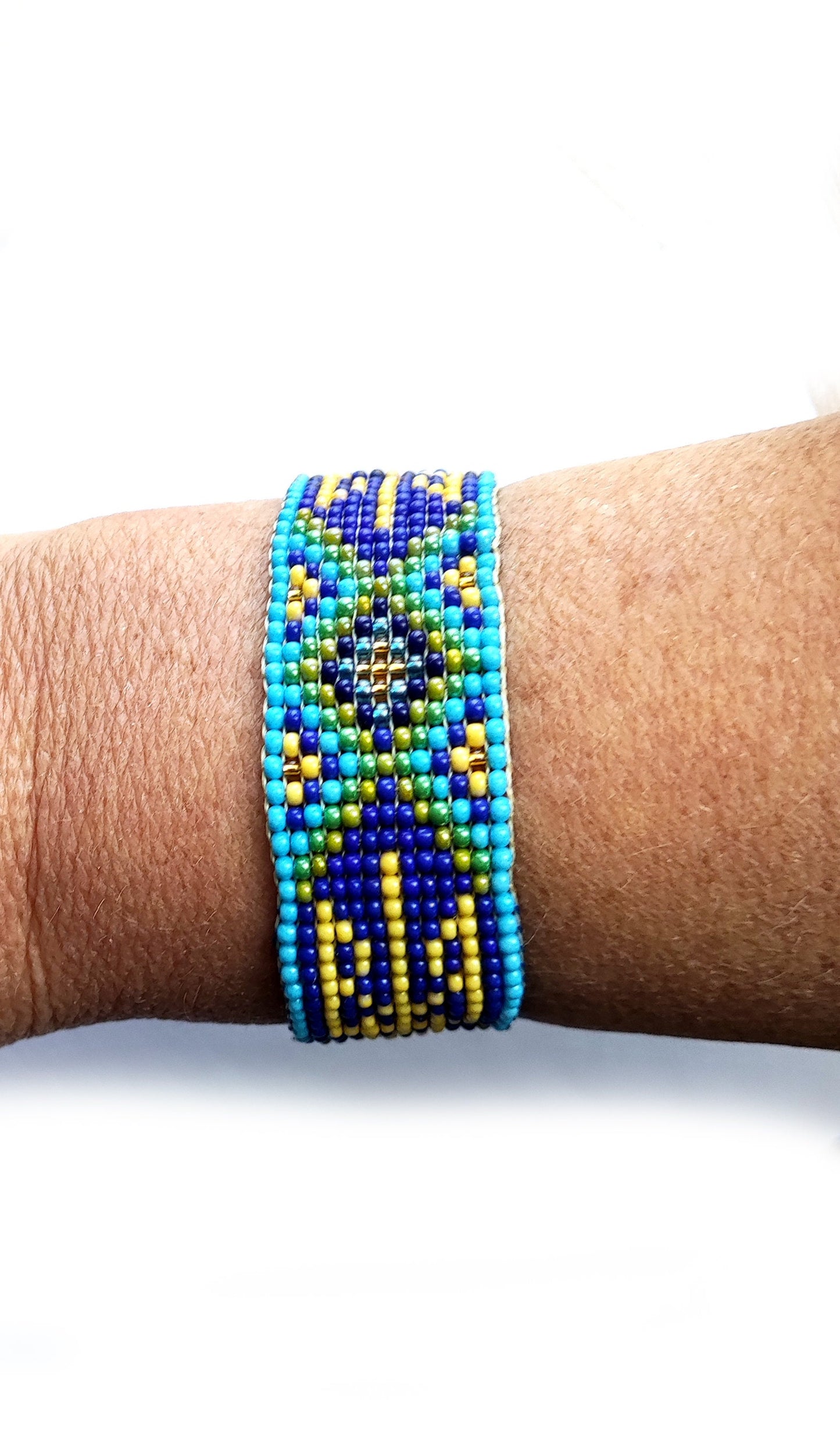 Armband Schema Muster Ukrainisches Wappen Ethno Kreuzstich Weberei Perlenschmuck