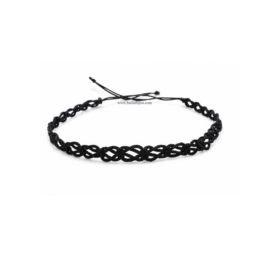 Makramee Halskette Tattoo/ Handgemacht mit brasilianischem Garn / Boho Schmuck / Verstellbar