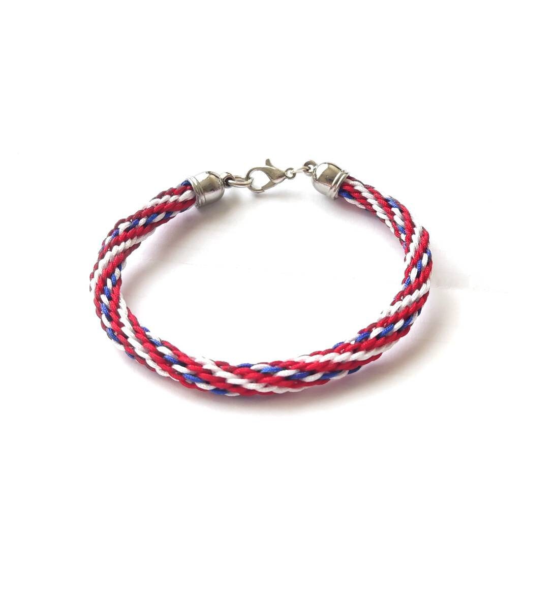 Armband geflochtet, national flaggen patriotische farben, national symbol