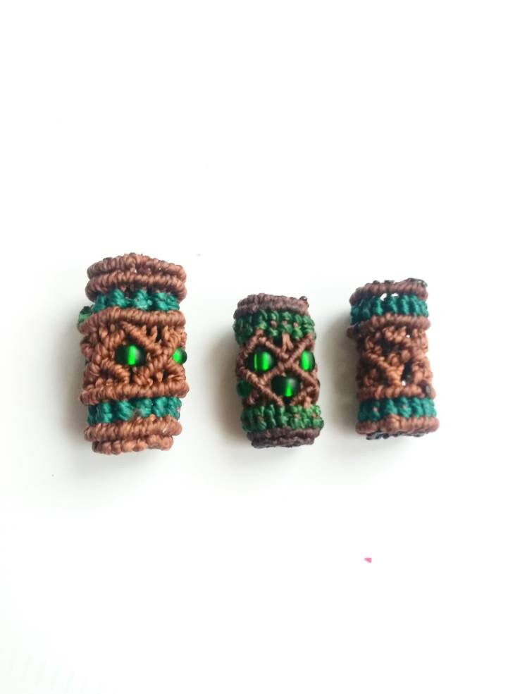 Dreadlock Haarschmuck Makramee Perlen Dreads Perlen Tribal Kopf Rasta Accessorius