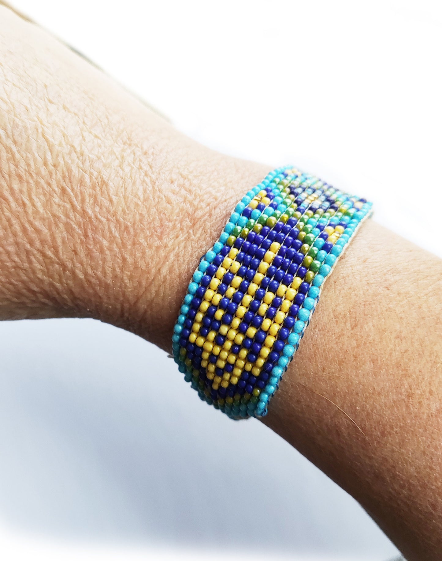Armband Schema Muster Ukrainisches Wappen Ethno Kreuzstich Weberei Perlenschmuck
